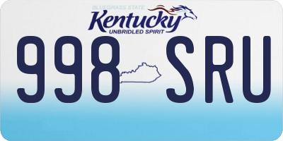 KY license plate 998SRU