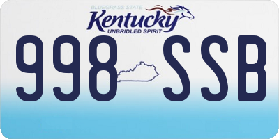 KY license plate 998SSB