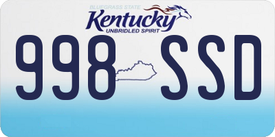 KY license plate 998SSD