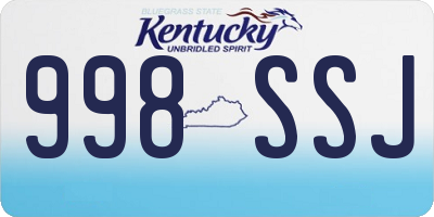 KY license plate 998SSJ