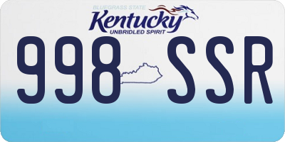KY license plate 998SSR