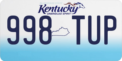 KY license plate 998TUP