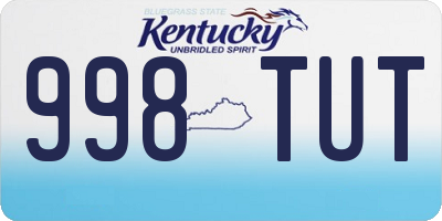 KY license plate 998TUT