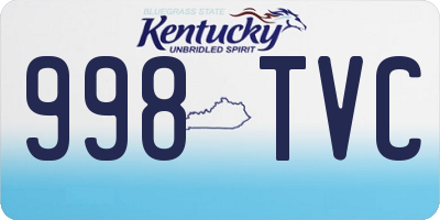 KY license plate 998TVC