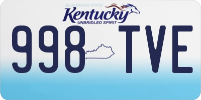 KY license plate 998TVE
