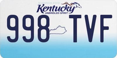KY license plate 998TVF