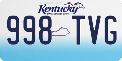 KY license plate 998TVG