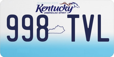 KY license plate 998TVL