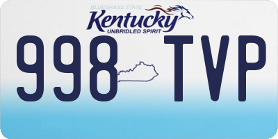 KY license plate 998TVP