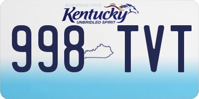 KY license plate 998TVT