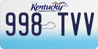 KY license plate 998TVV