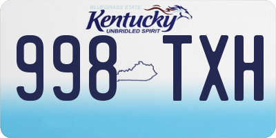 KY license plate 998TXH