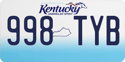 KY license plate 998TYB