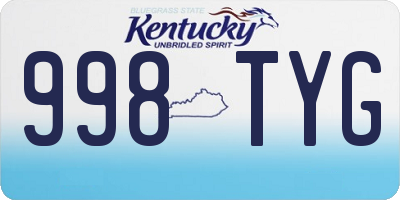 KY license plate 998TYG