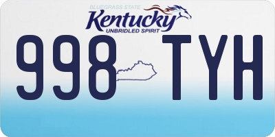 KY license plate 998TYH
