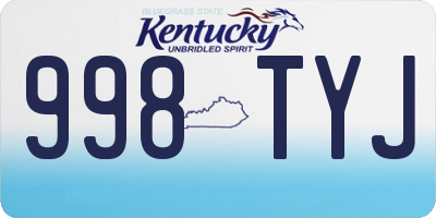 KY license plate 998TYJ
