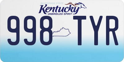 KY license plate 998TYR