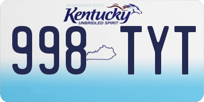 KY license plate 998TYT