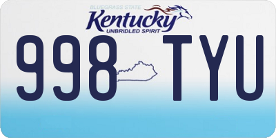 KY license plate 998TYU