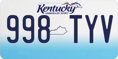 KY license plate 998TYV