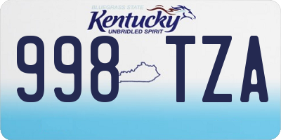 KY license plate 998TZA