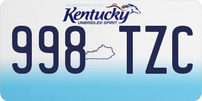 KY license plate 998TZC