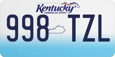 KY license plate 998TZL