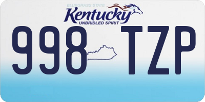 KY license plate 998TZP