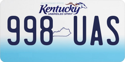KY license plate 998UAS