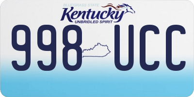 KY license plate 998UCC