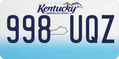 KY license plate 998UQZ