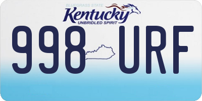 KY license plate 998URF