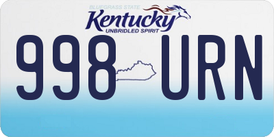 KY license plate 998URN