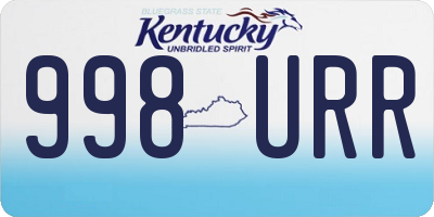 KY license plate 998URR