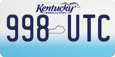 KY license plate 998UTC
