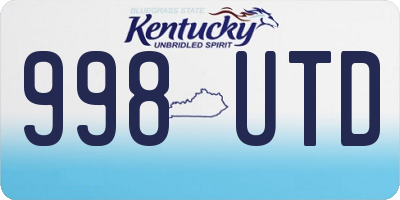 KY license plate 998UTD