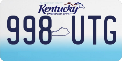 KY license plate 998UTG
