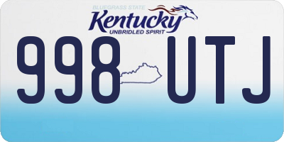 KY license plate 998UTJ