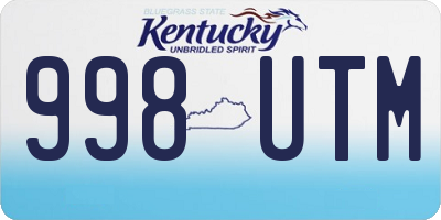KY license plate 998UTM