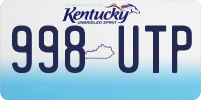 KY license plate 998UTP