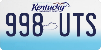 KY license plate 998UTS