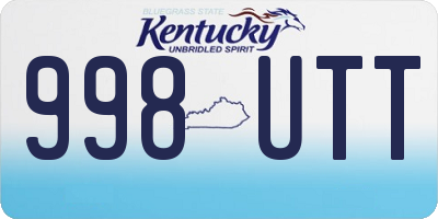 KY license plate 998UTT