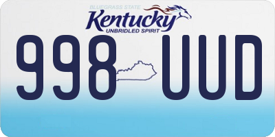 KY license plate 998UUD