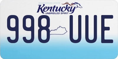 KY license plate 998UUE