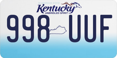 KY license plate 998UUF