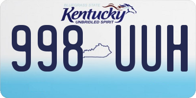 KY license plate 998UUH