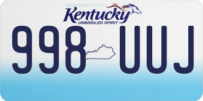 KY license plate 998UUJ