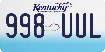 KY license plate 998UUL