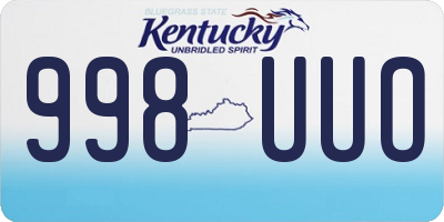 KY license plate 998UUO