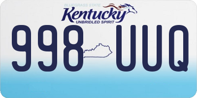 KY license plate 998UUQ